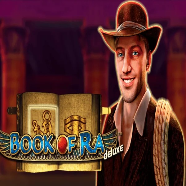Book of Ra Deluxe logo – Slots by Novomatic at Marvel Casino