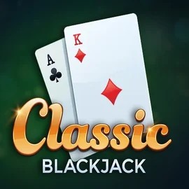 Classic Blackjack online game logo by Red Tiger Gaming on marvelcasino.eu