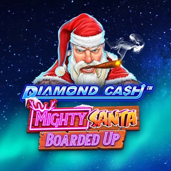 Diamond Cash Mighty Santa Boarded Up game by Greentube – logo hosted on Marvel Casino