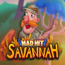 Mad Hit Savannah slot logo by RubyPlay at Marvel Casino