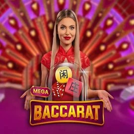 Mega Baccarat by Pragmatic Play, showcased at marvelcasino.eu – game logo