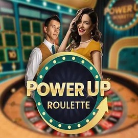 Official Live Casino logo: PowerUP Roulette by Pragmatic Play at Marvel Casino